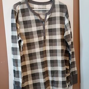 Cuddl Duds Gray Stretch Thermal Top